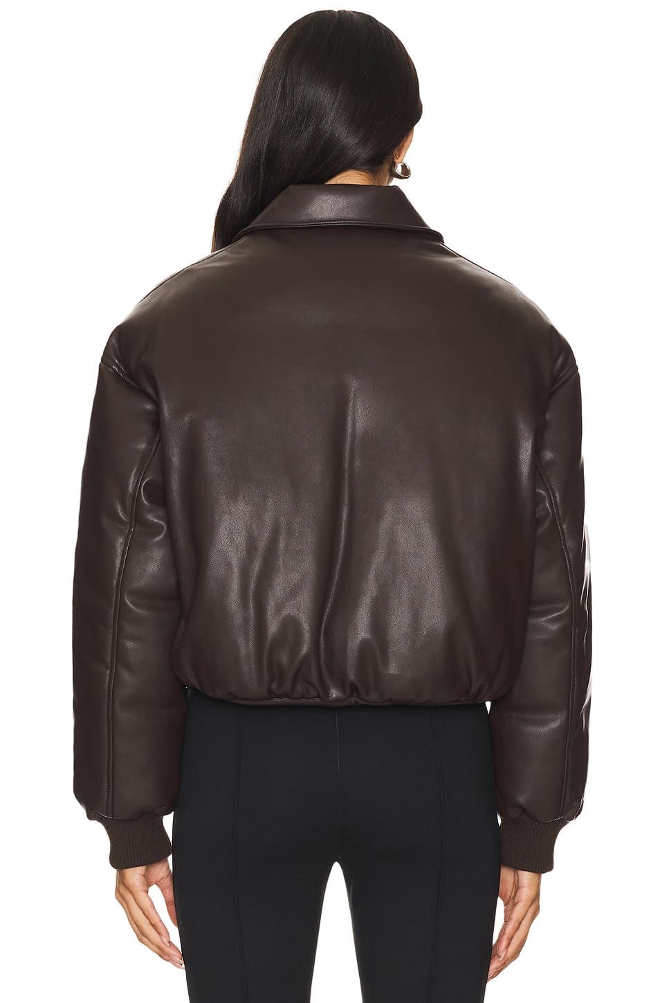 superdown Sanja Faux Leather Jacket in Brown