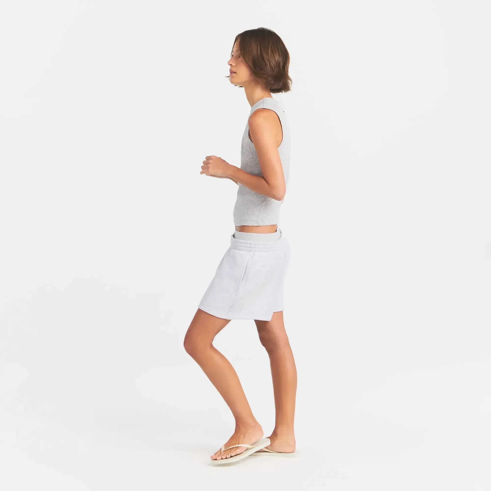 Cotton Fleece Double Waistband Short
