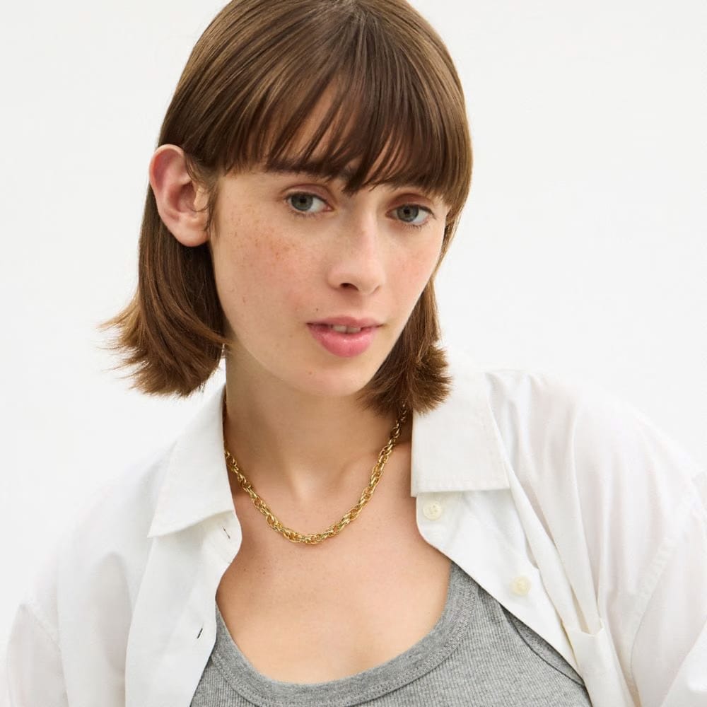 Brushed Link Chain Necklace