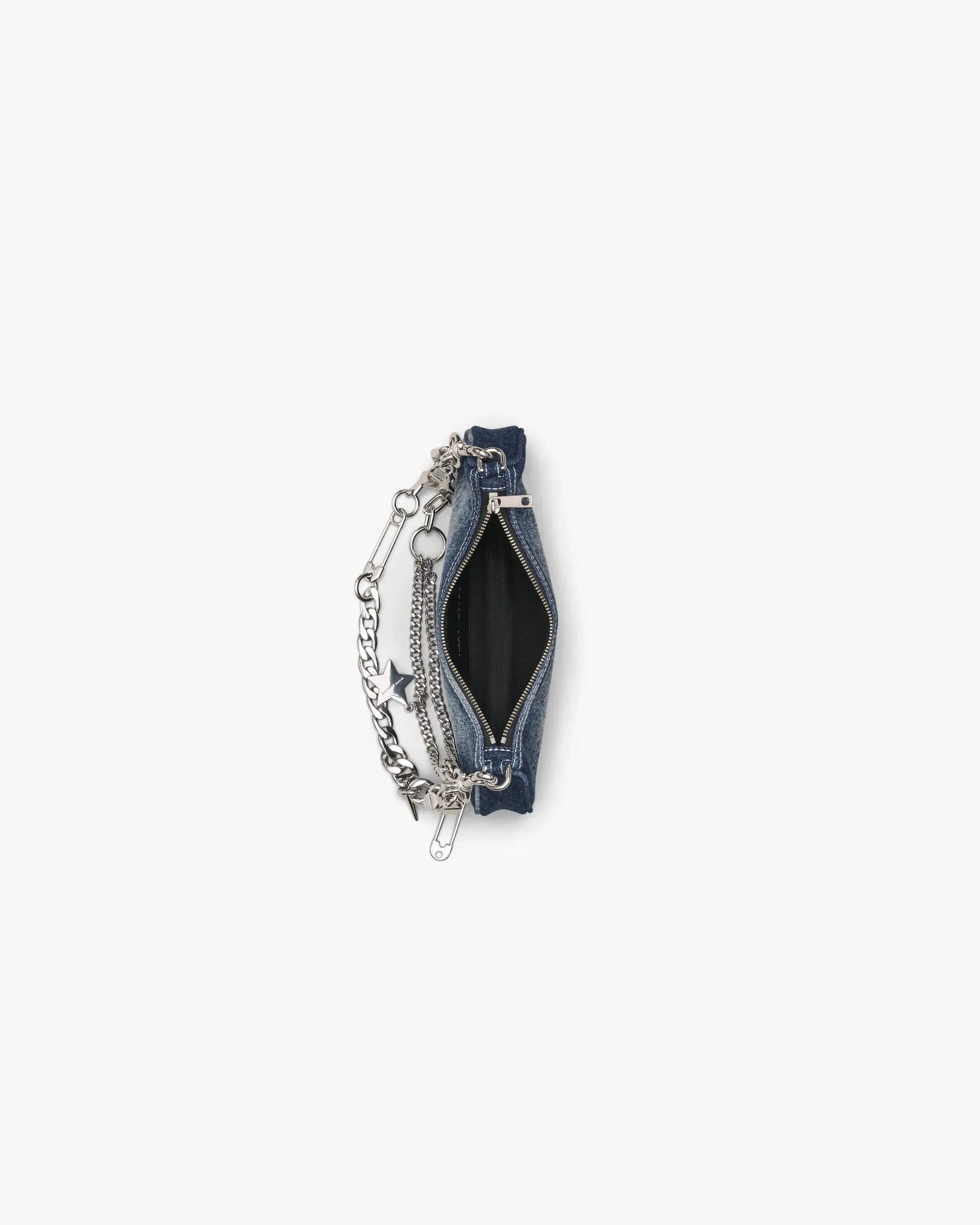 The Faded Denim Charm Shoulder Bag