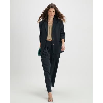 Green Long Sleeve Oversized Blazer
