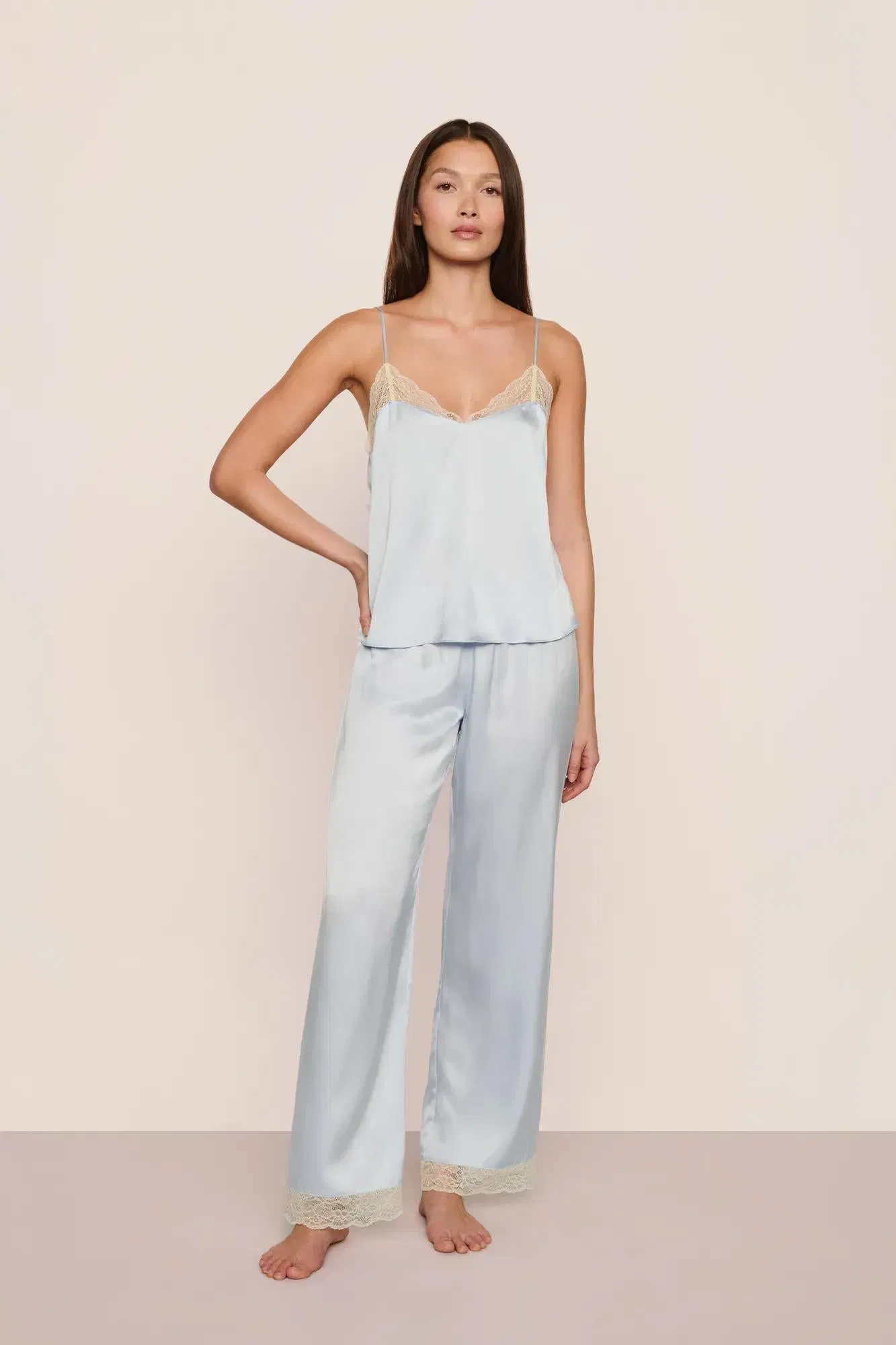 Washable Silk Lace Cami & Pant Set