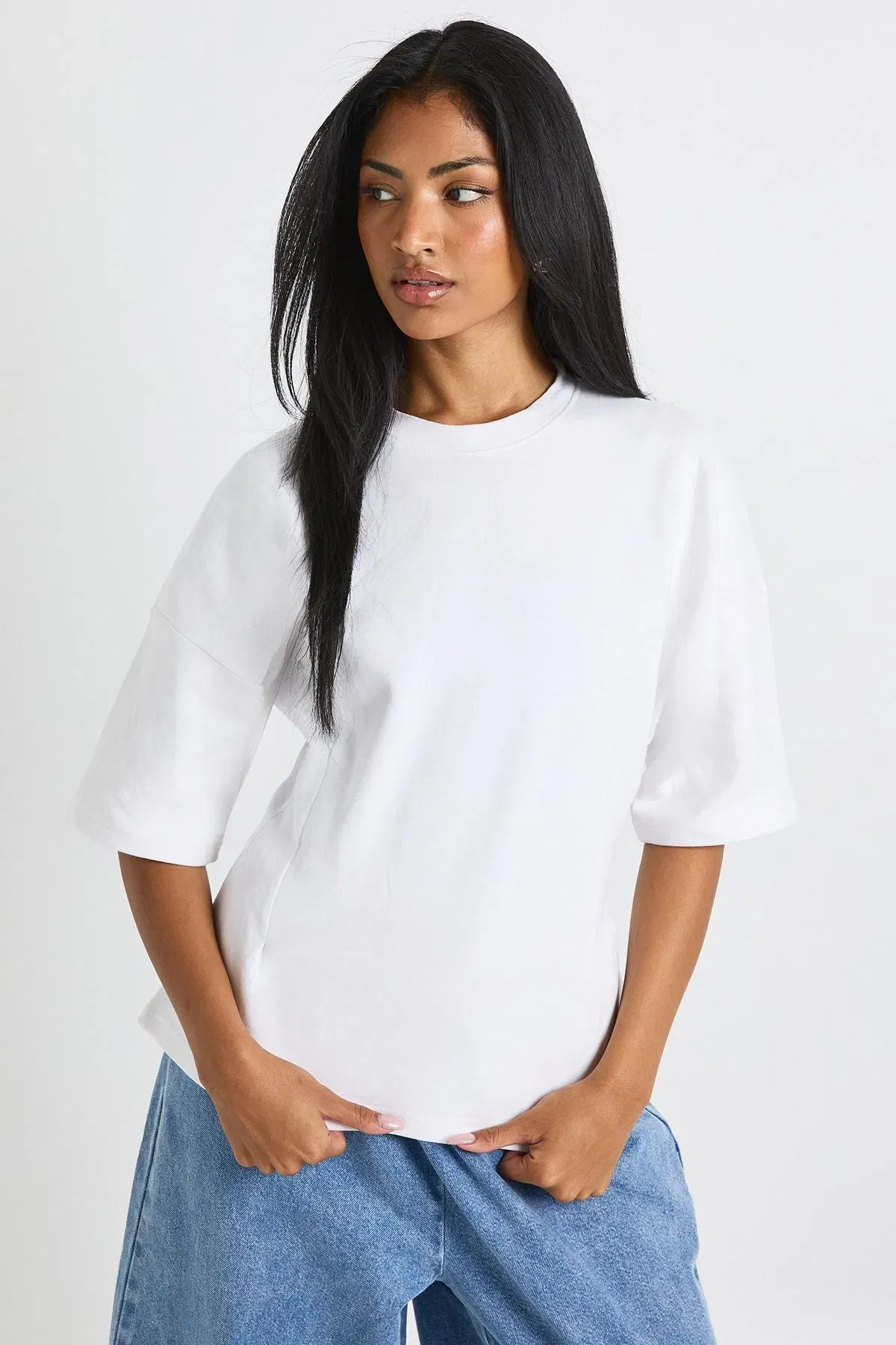 Interlock Boxy Tucked Waist Detail T-Shirt