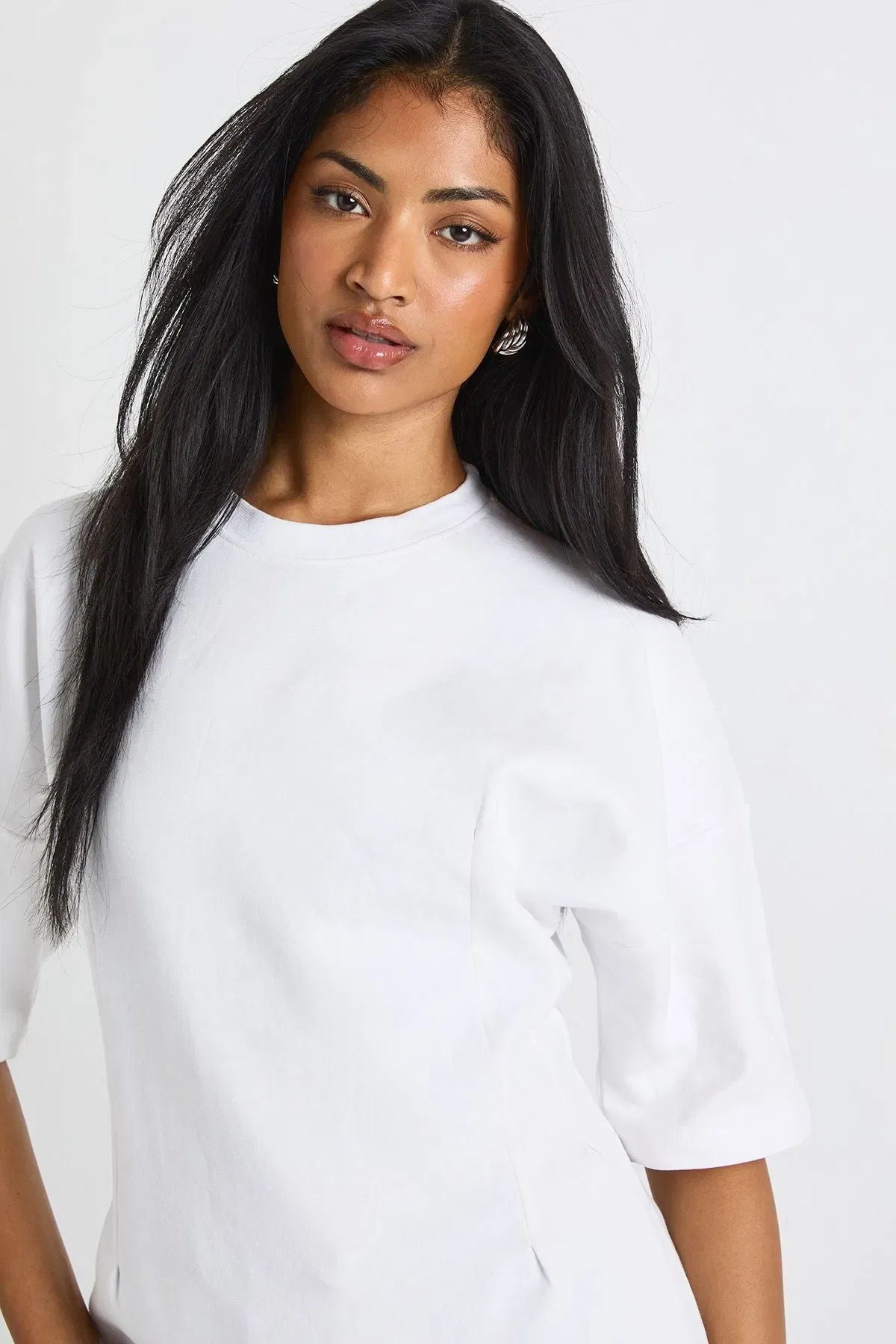 Interlock Boxy Tucked Waist Detail T-Shirt