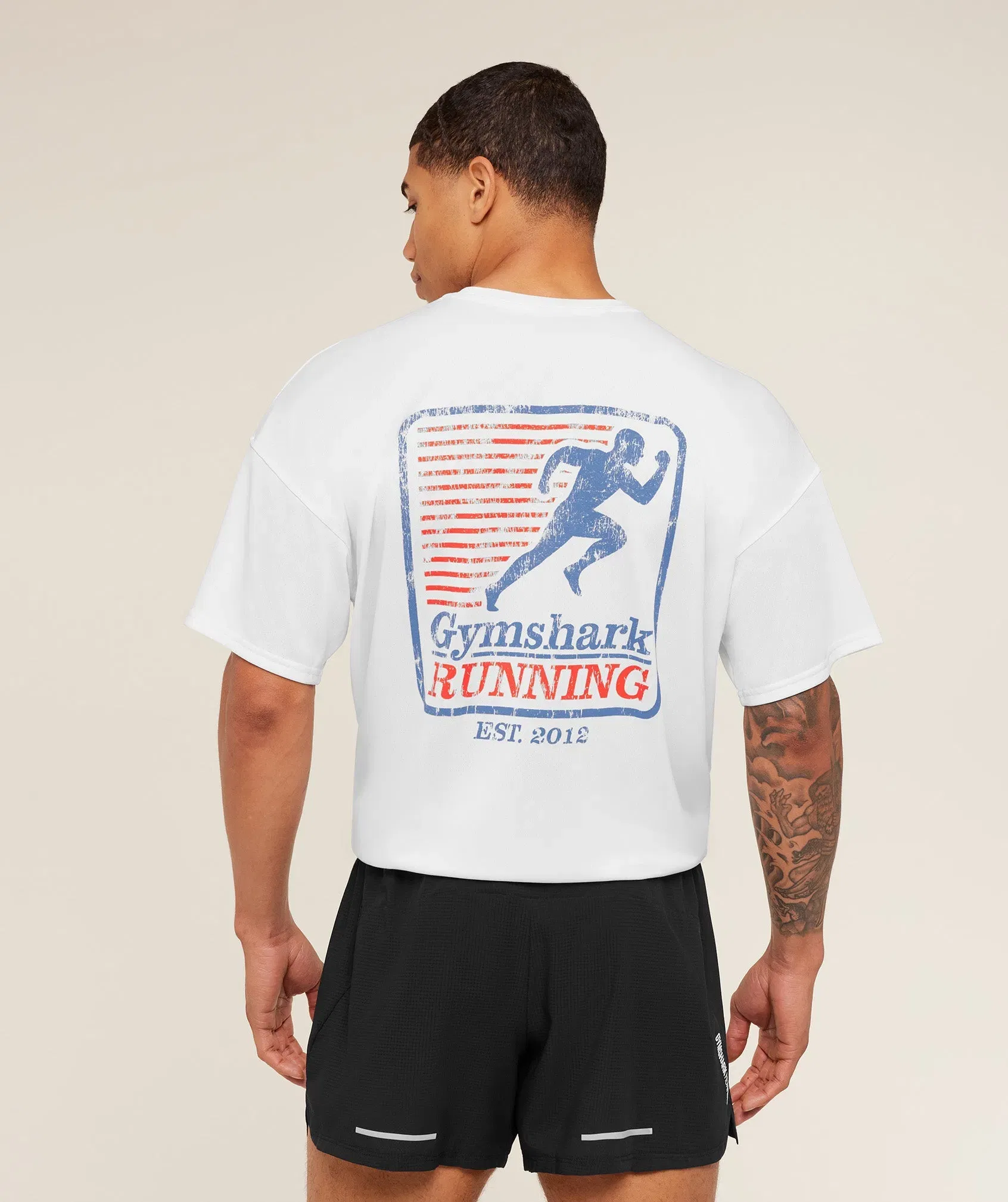 Gymshark Run Club Graphic T-Shirt - GS White
