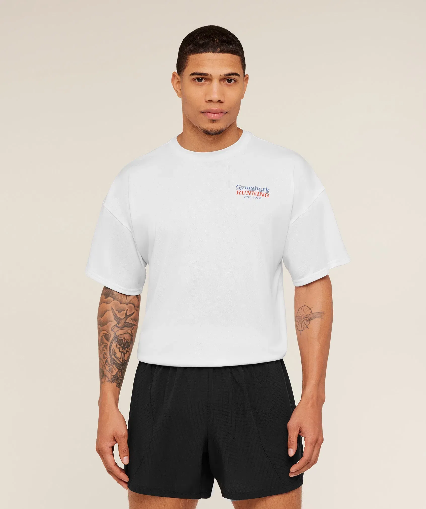Gymshark Run Club Graphic T-Shirt - GS White