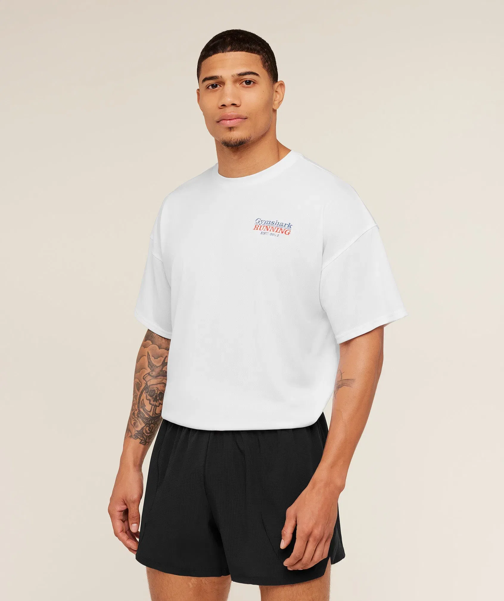 Gymshark Run Club Graphic T-Shirt - GS White