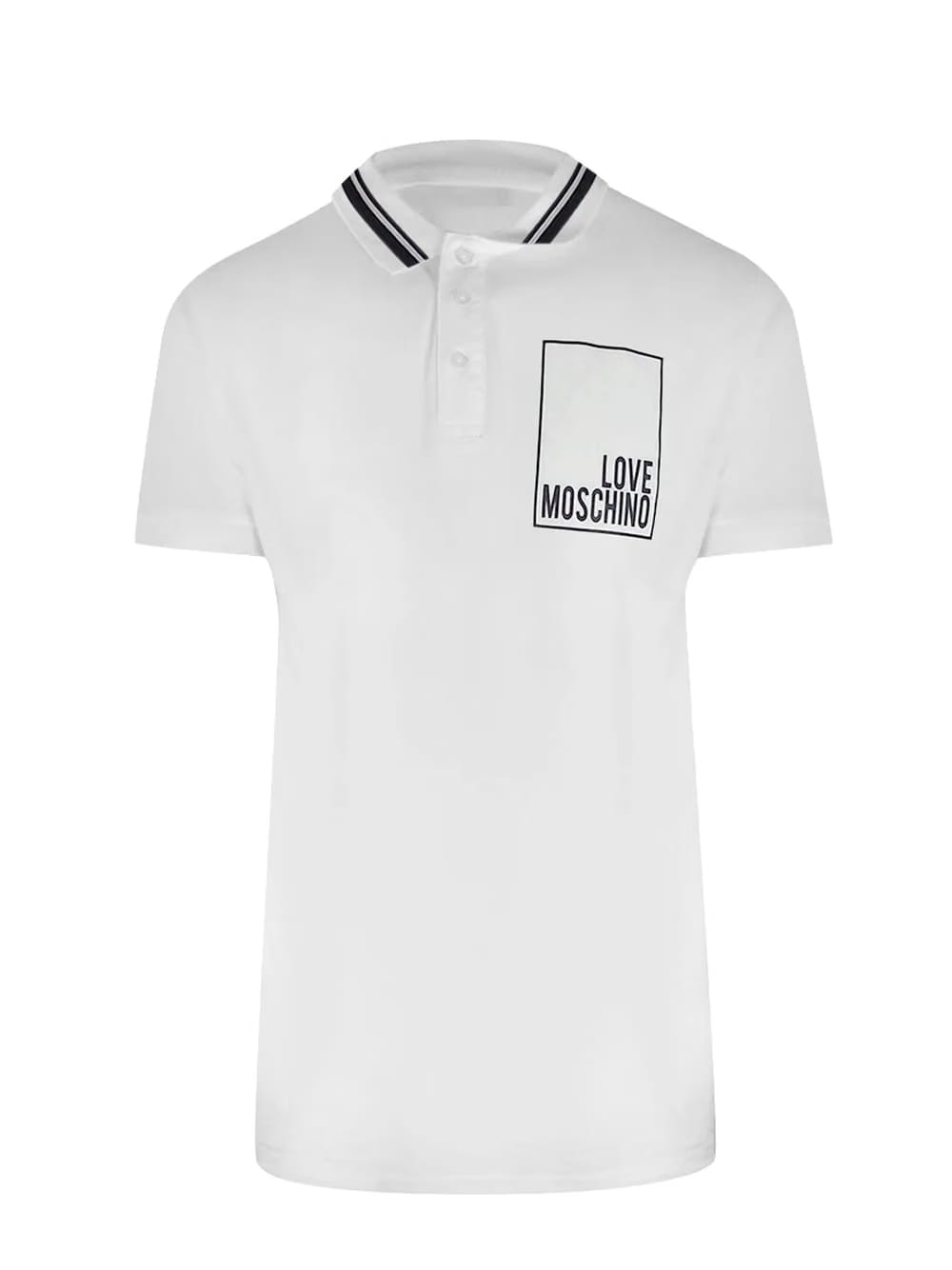 Love Moschino Iconic Box White Polo Shirt