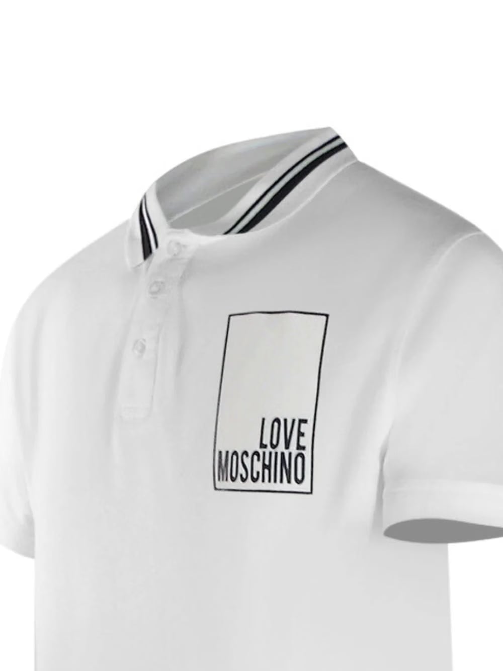 Love Moschino Iconic Box White Polo Shirt