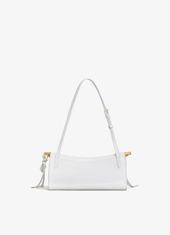 Optic White - Le Click East West Small Bag In Leather