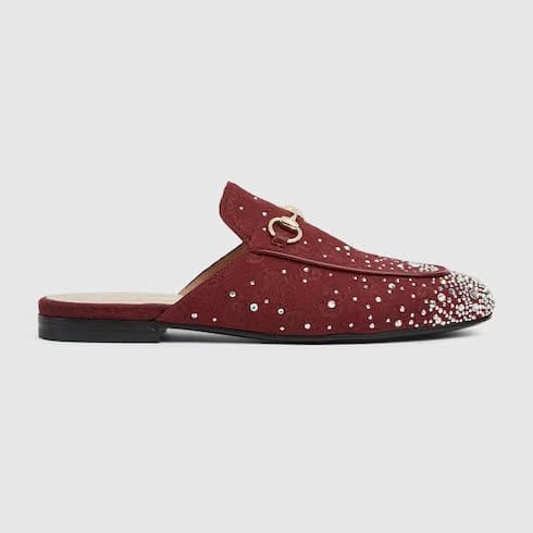Women's Princetown slipper with crystals