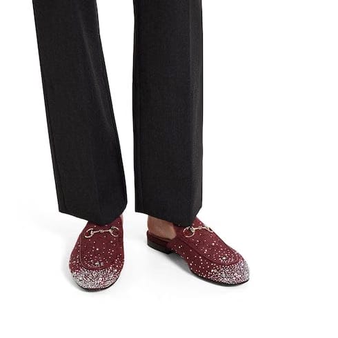 Women's Princetown slipper with crystals