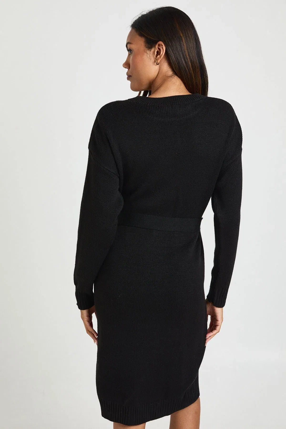 Maternity Crew Neck Jumper Midi Dress
