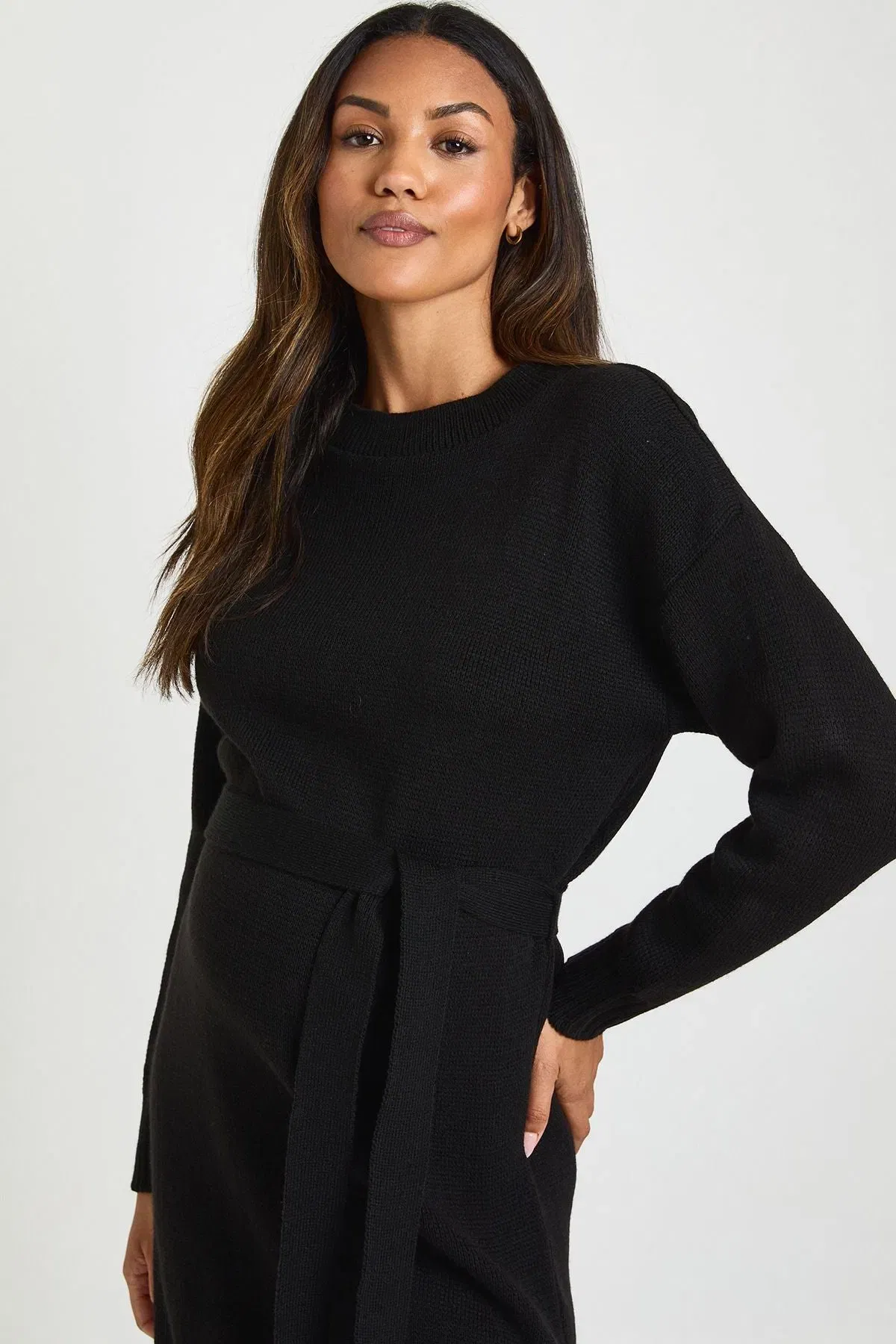 Maternity Crew Neck Jumper Midi Dress