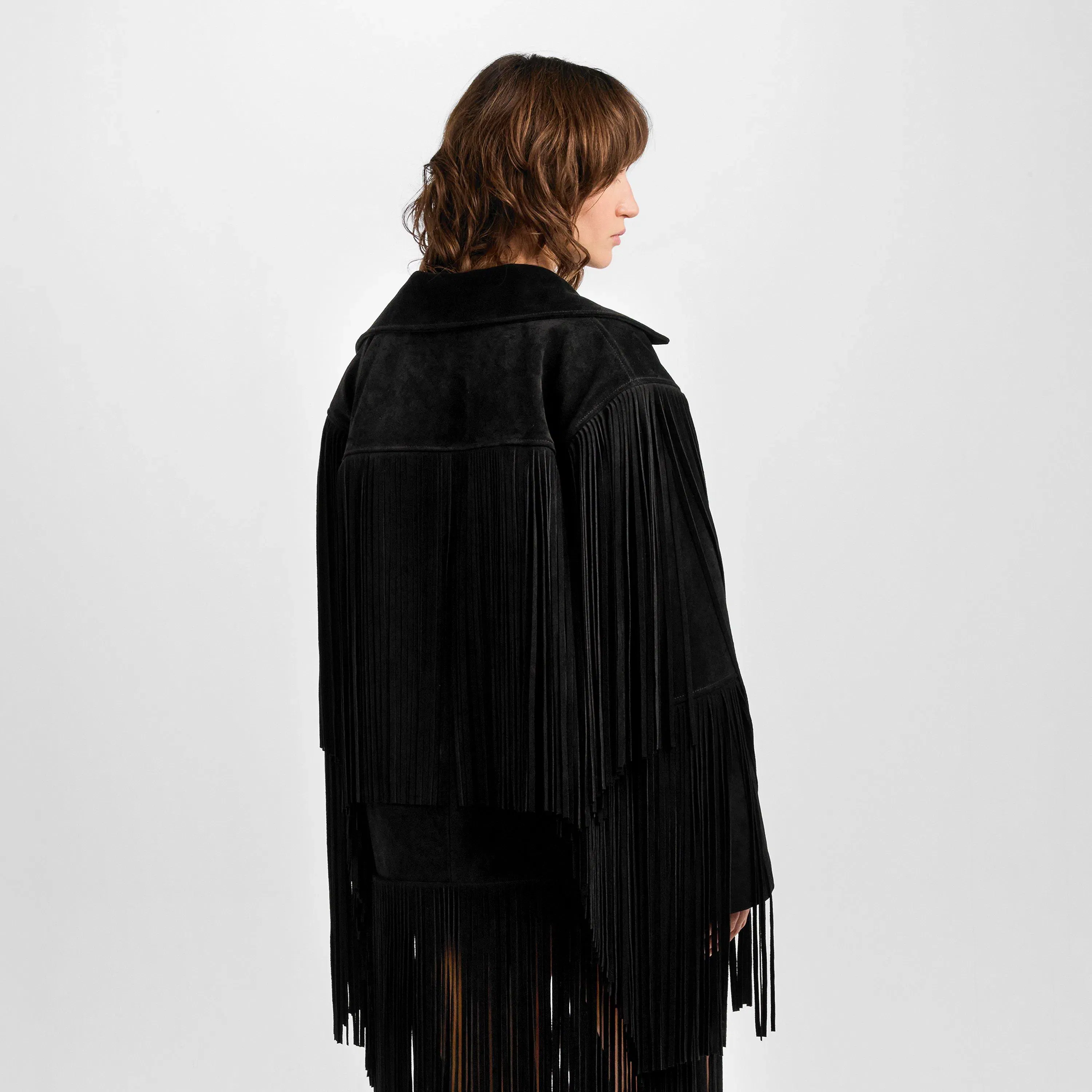Suede Structured Leather Jacket