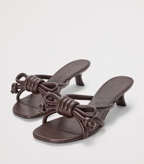 Leather Flamenco Knot Mules