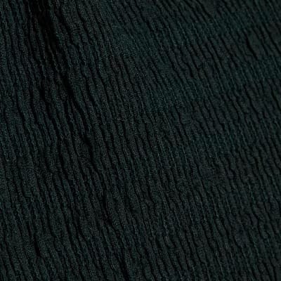 Green Textured Fitted T-Shirt