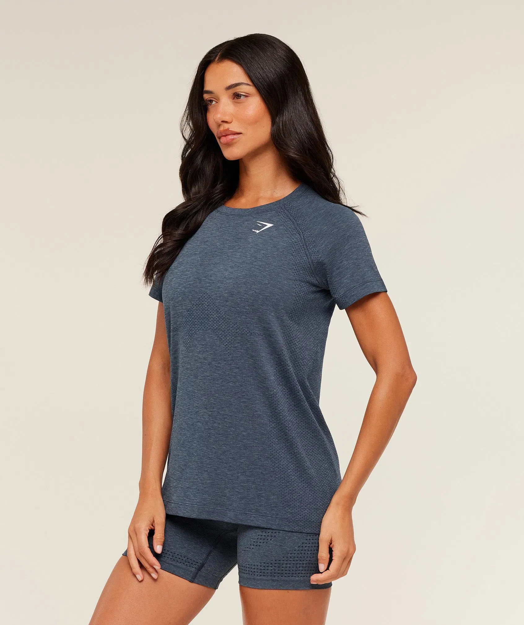 Gymshark Vital Light T-Shirt - GS Stealth Blue/ Marl