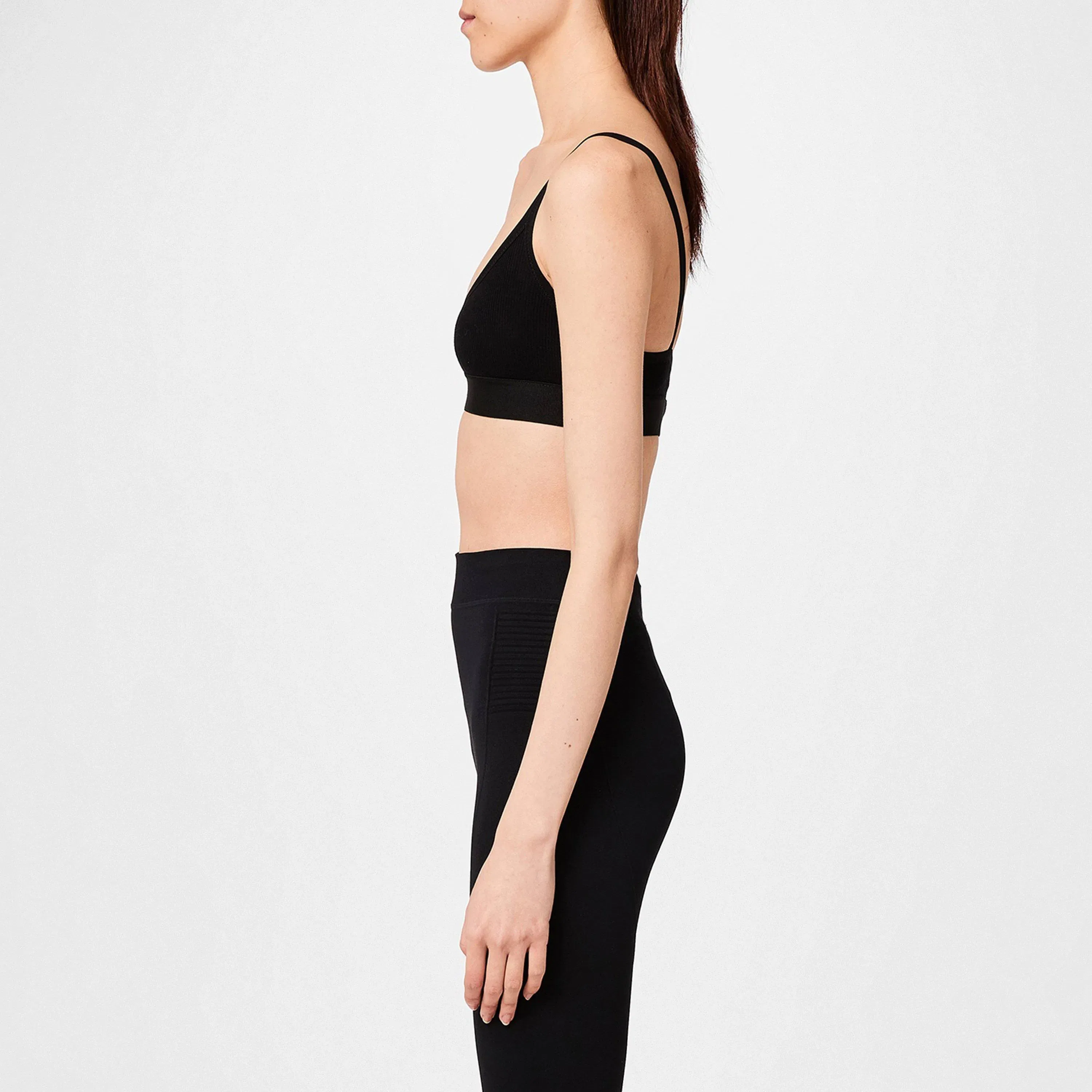 Helvetica Logo Basic Rib Bra, Iconic Design