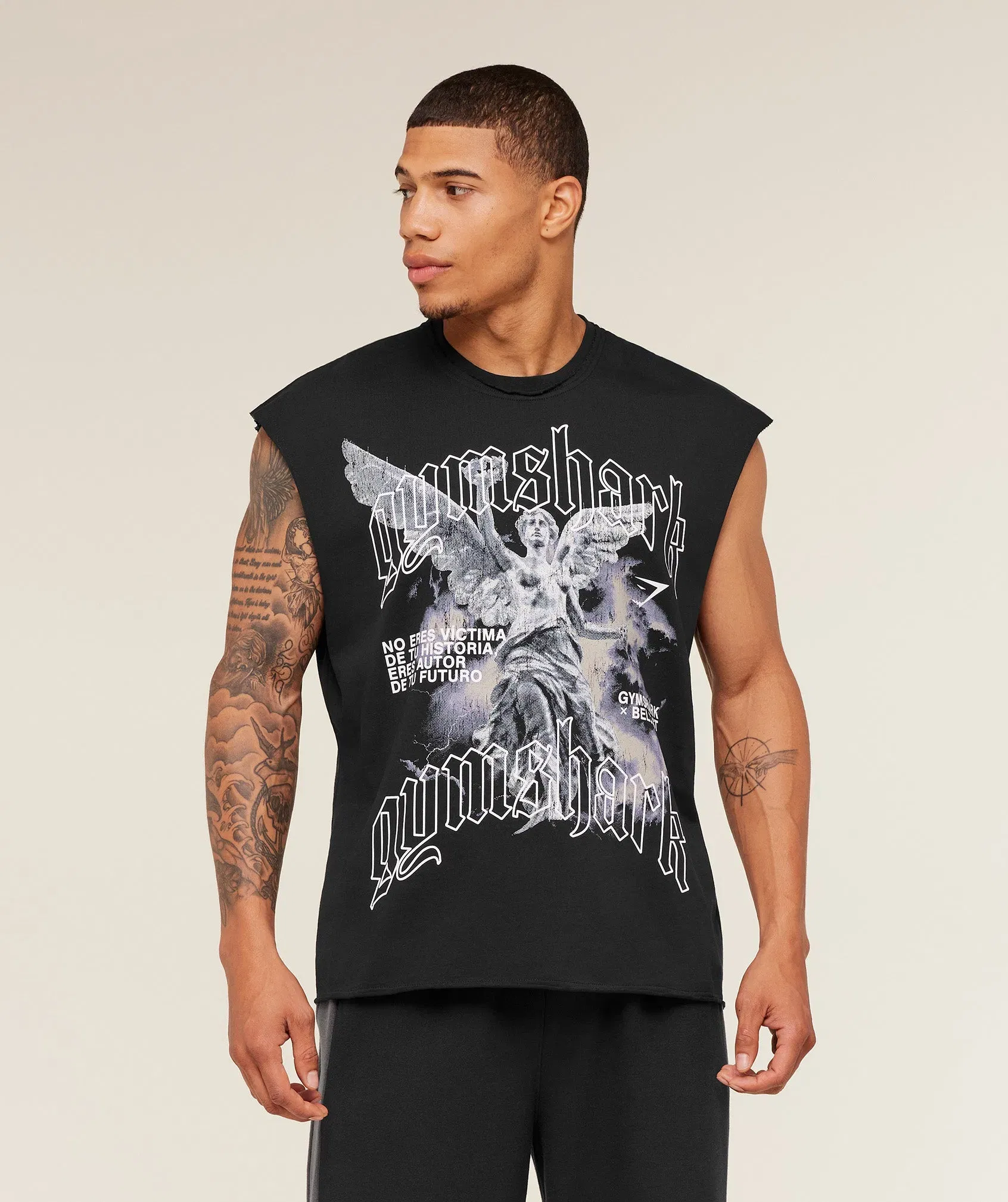 Gymshark x Carlos Belcast Cut off T-Shirt - GS Black
