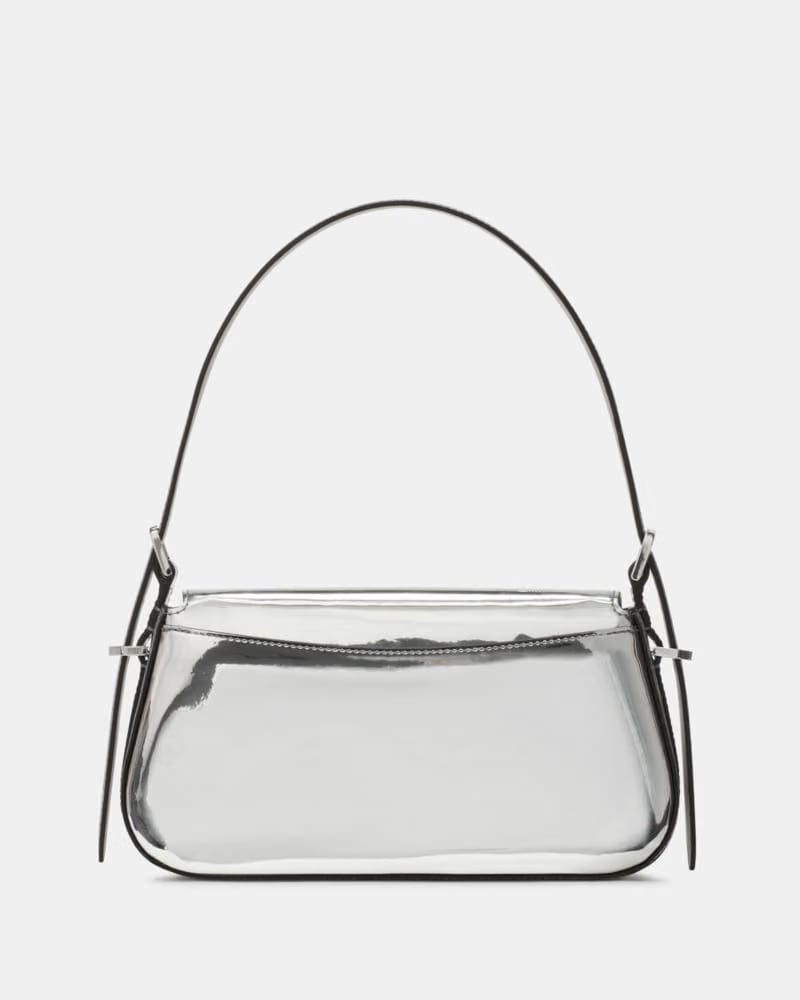 Bridget Mirror Metallic Small Flap Shoulder