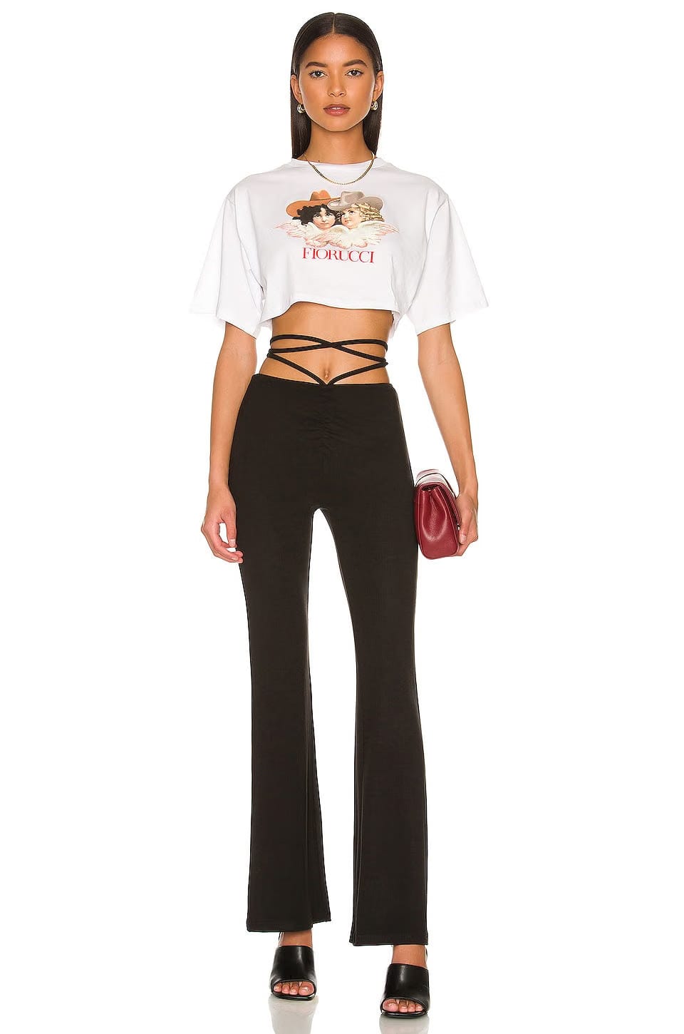 superdown Regan Tie Strap Pant in Black