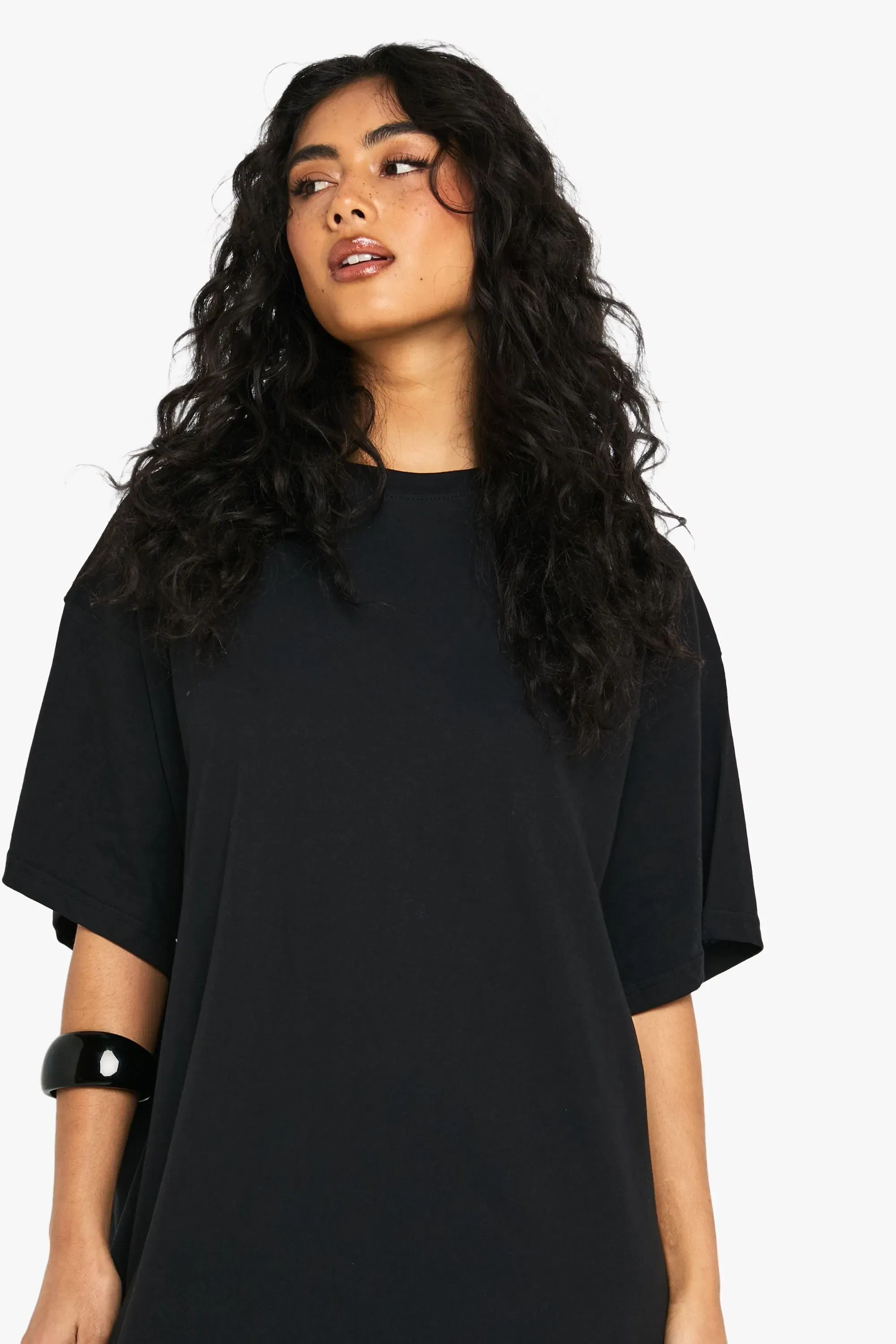 Cotton Super Oversized Midi T-shirt Dress