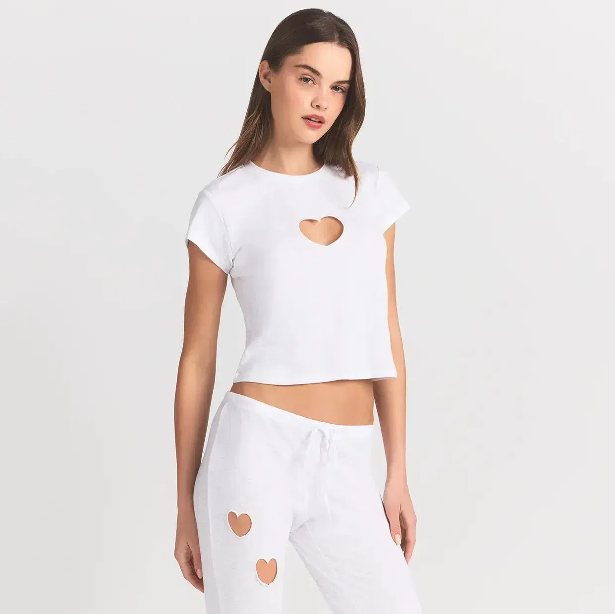WORN IN JERSEY HEART BABY TEE | SNOW