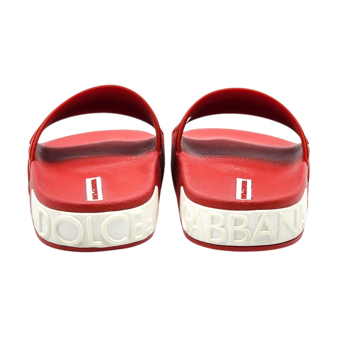 Dolce & Gabbana - Logo-Detailed Rubber Slides - Red