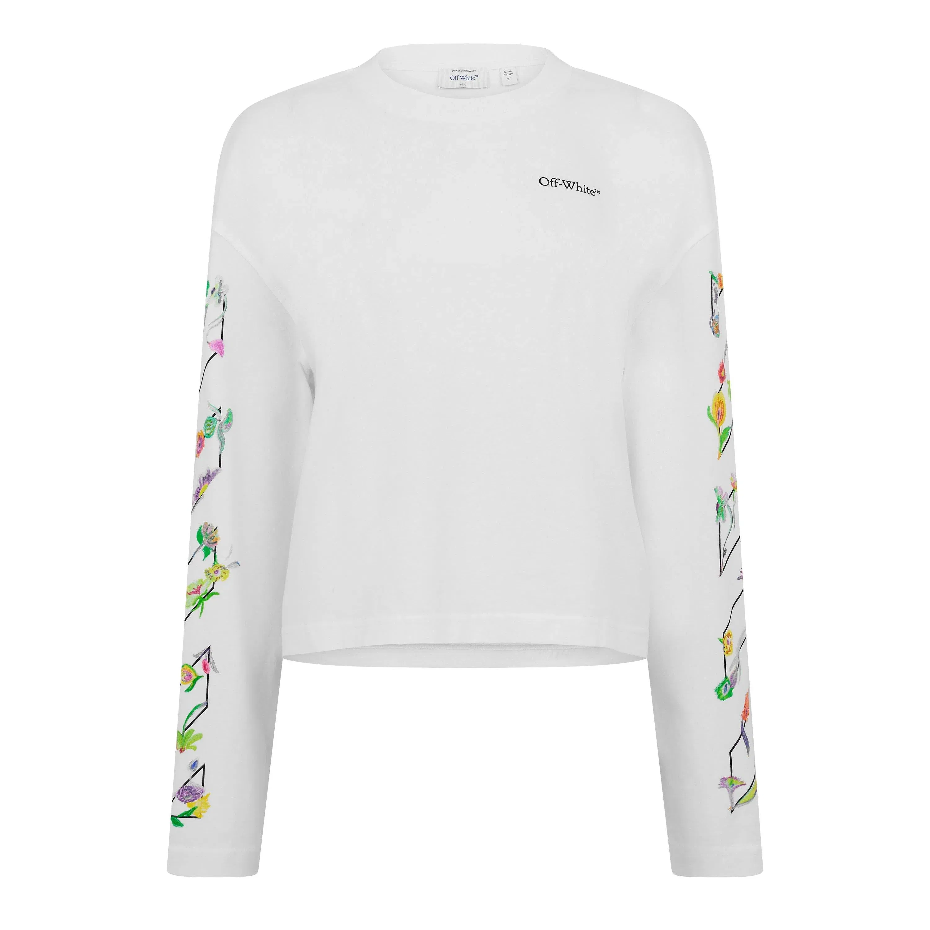 Flower Hi Neck Long Sleeve T-Shirt