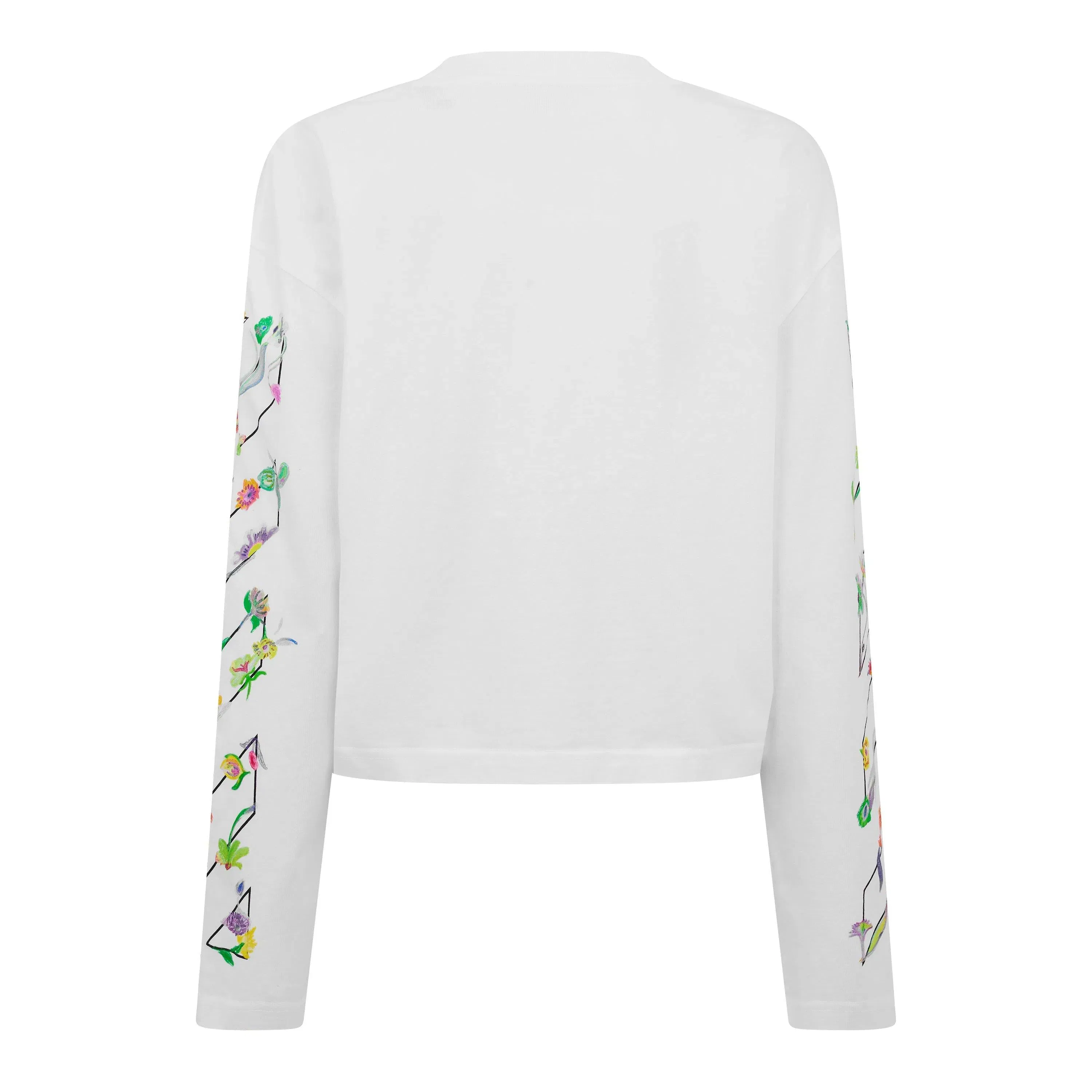 Flower Hi Neck Long Sleeve T-Shirt