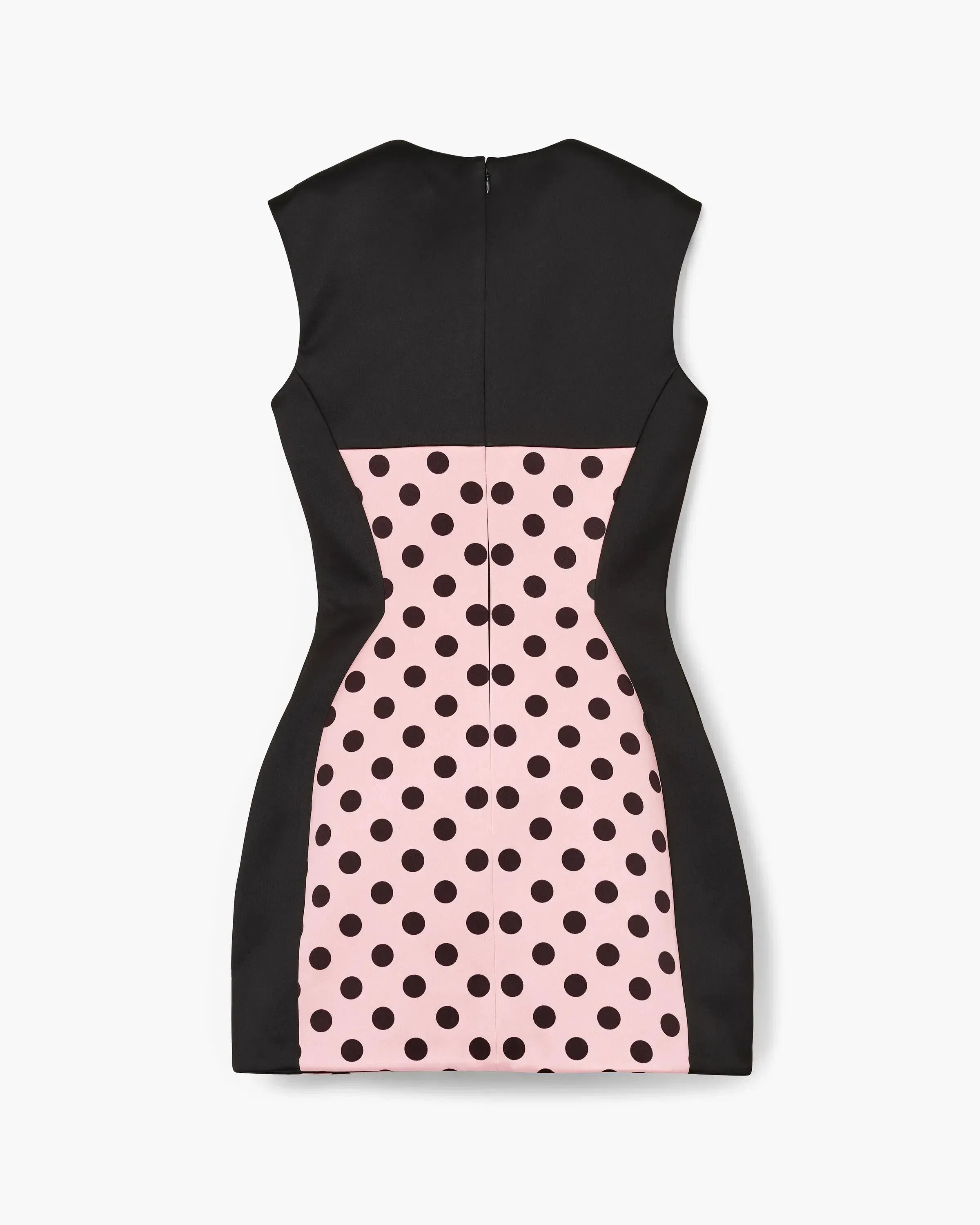Seamed Up Dots Satin Dress