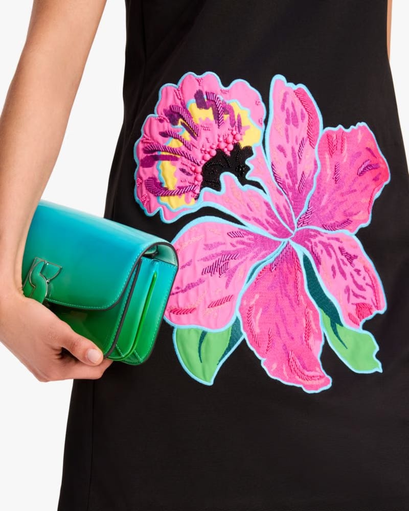 Floral Appliqué Shift Dress