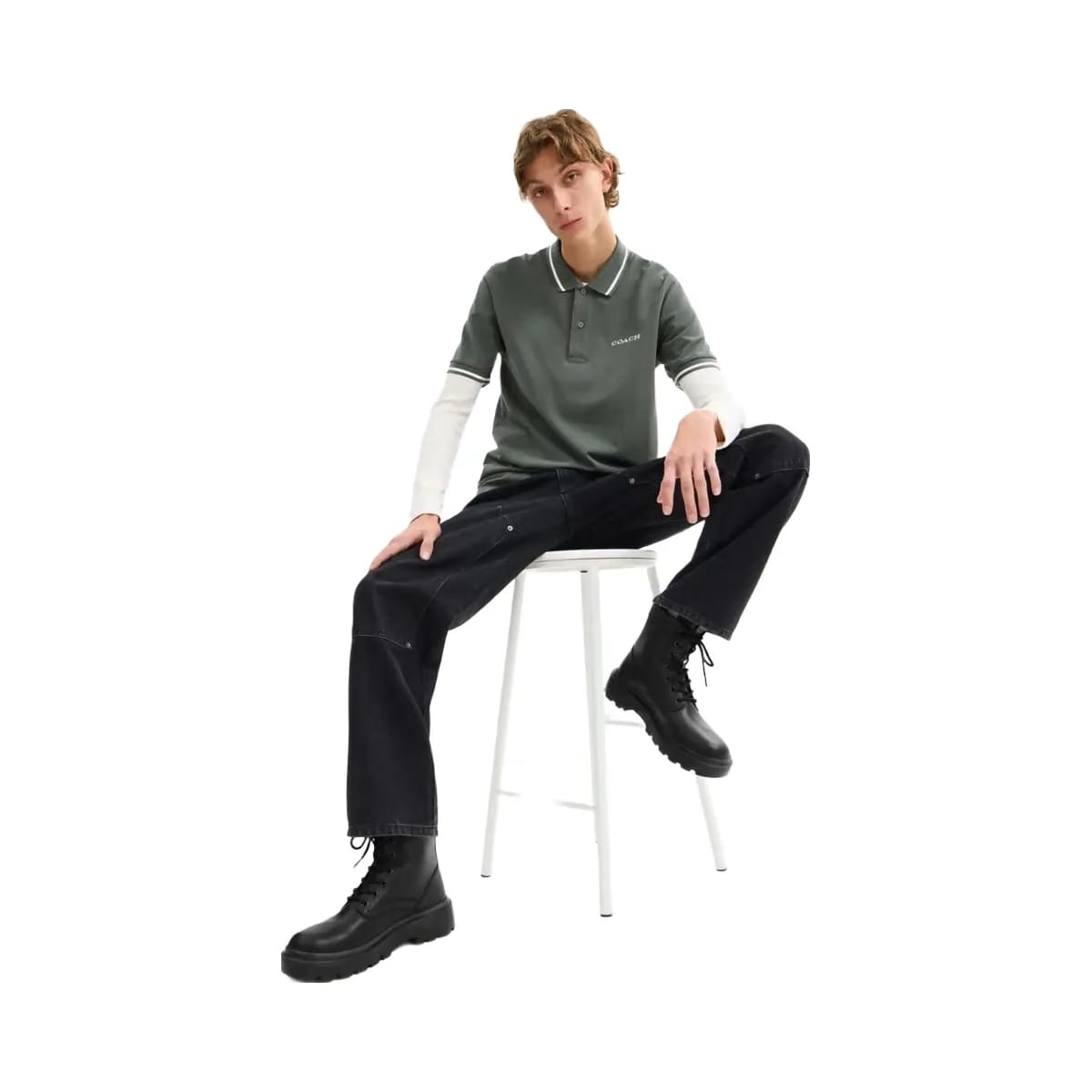 Coach Men's Combat Boot Black