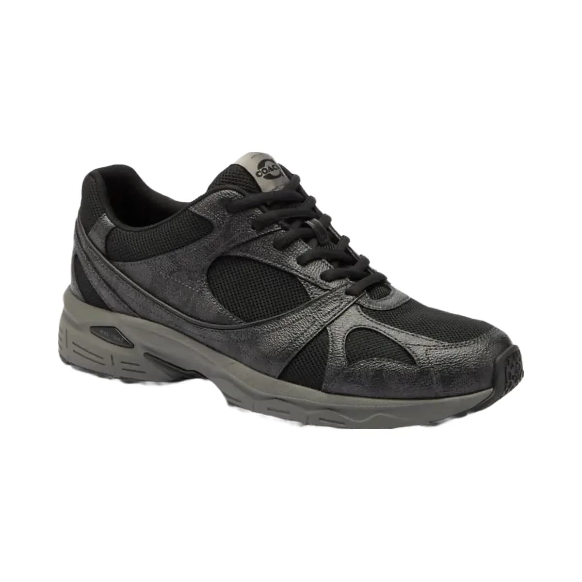 Coach Men's Sport Sneaker In Signature Canvas Charcoal Black