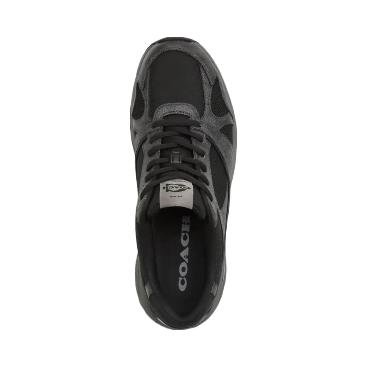 Coach Men's Sport Sneaker In Signature Canvas Charcoal Black