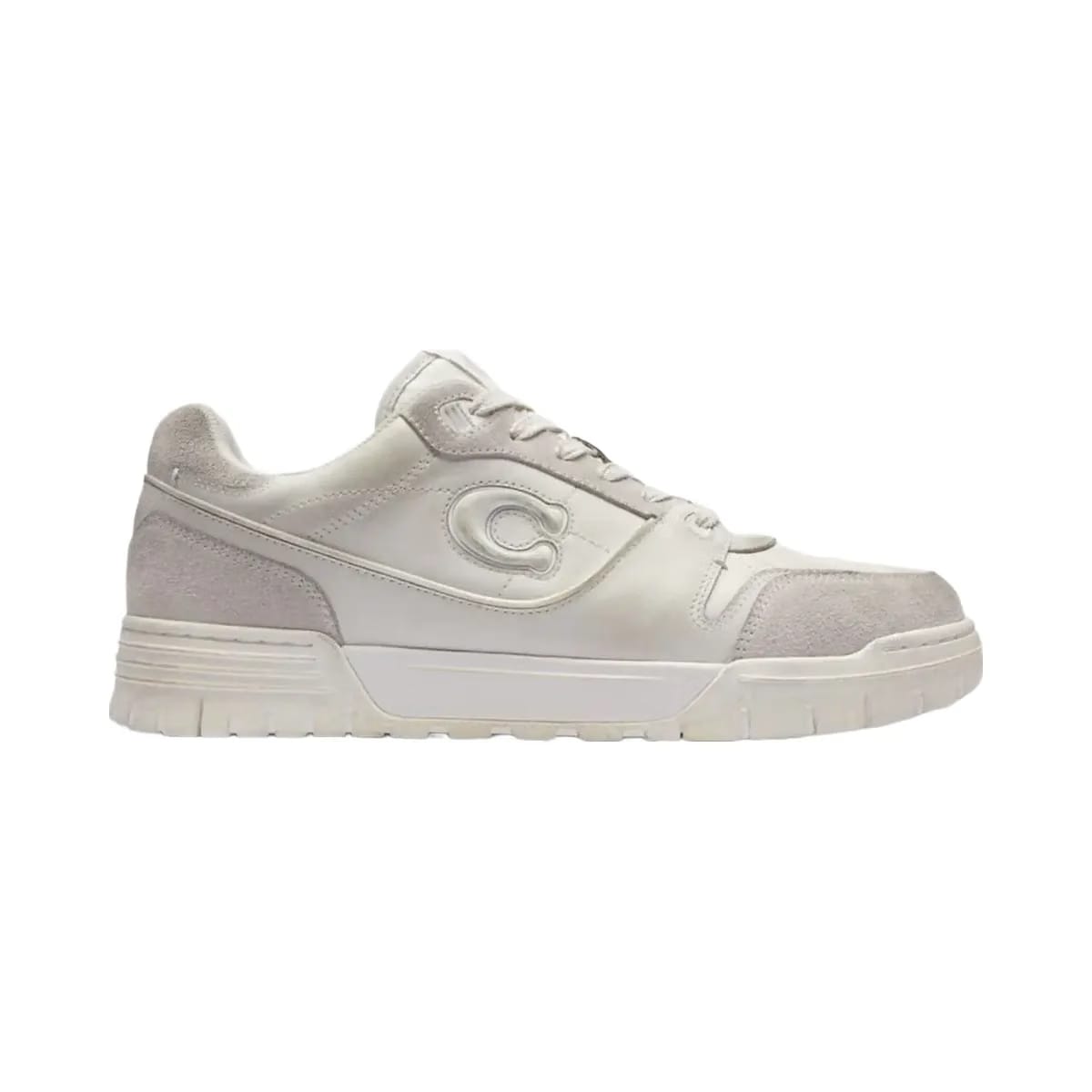 Coach Men's Soho Sneaker In Distressed Leather Glacier White