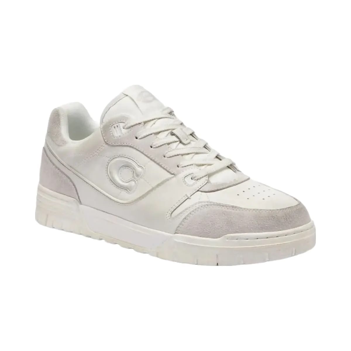 Coach Men's Soho Sneaker In Distressed Leather Glacier White