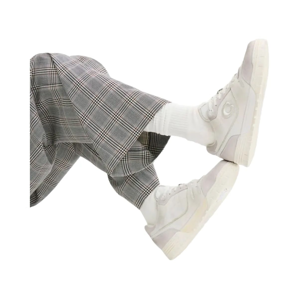Coach Men's Soho Sneaker In Distressed Leather Glacier White