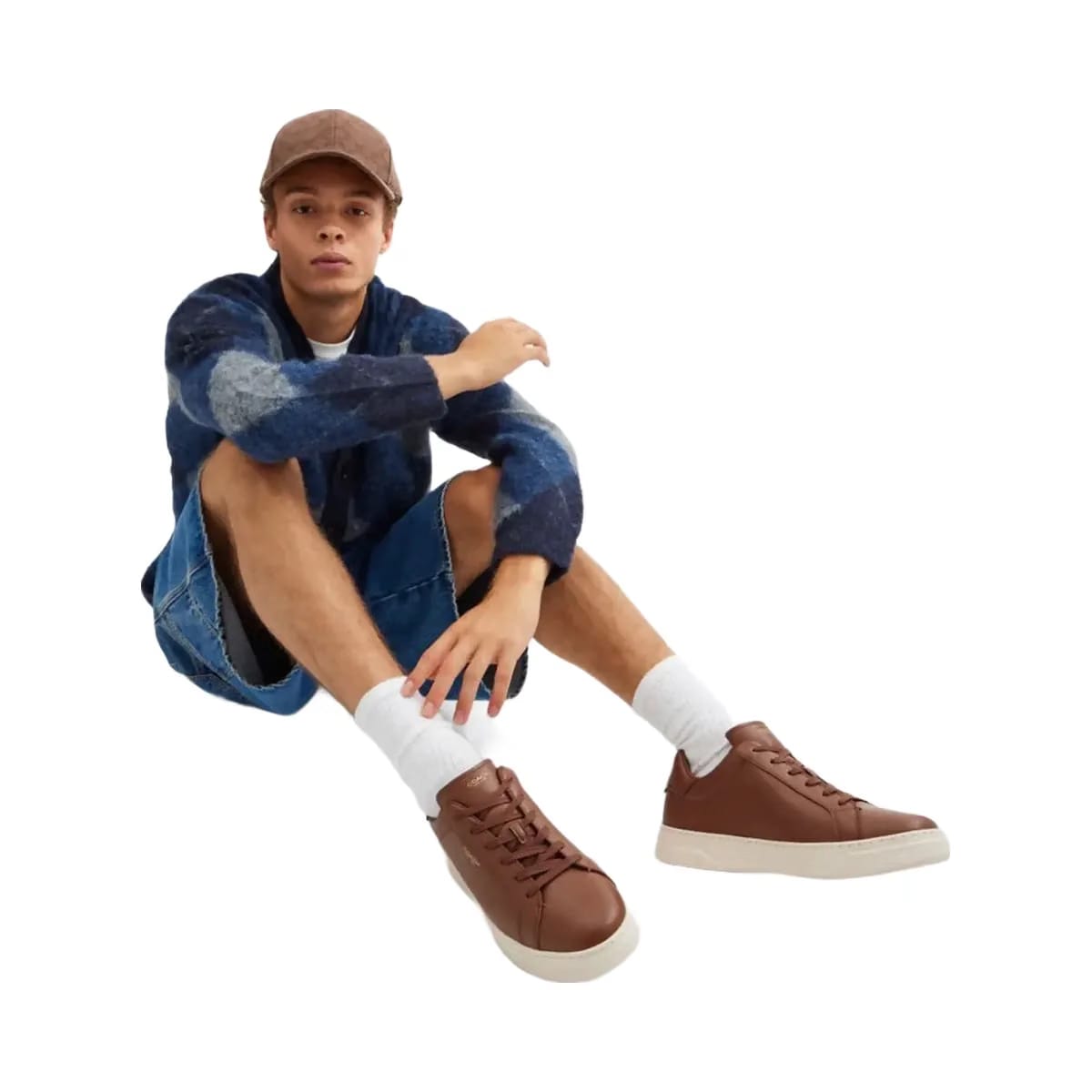 Coach Men's High Line Sneaker Dark Saddle
