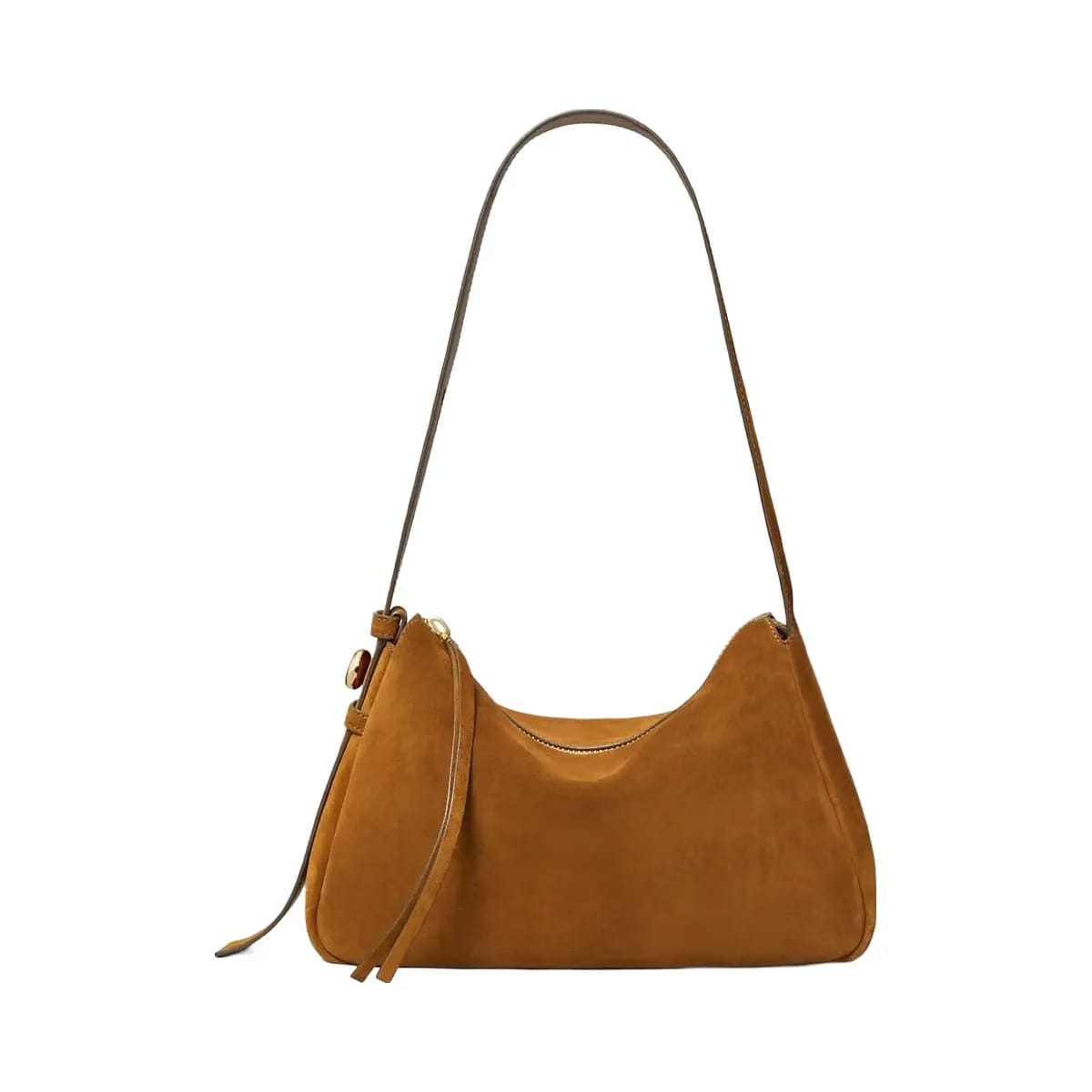 Tory Burch Romy Suede Shoulder Bag Caramel