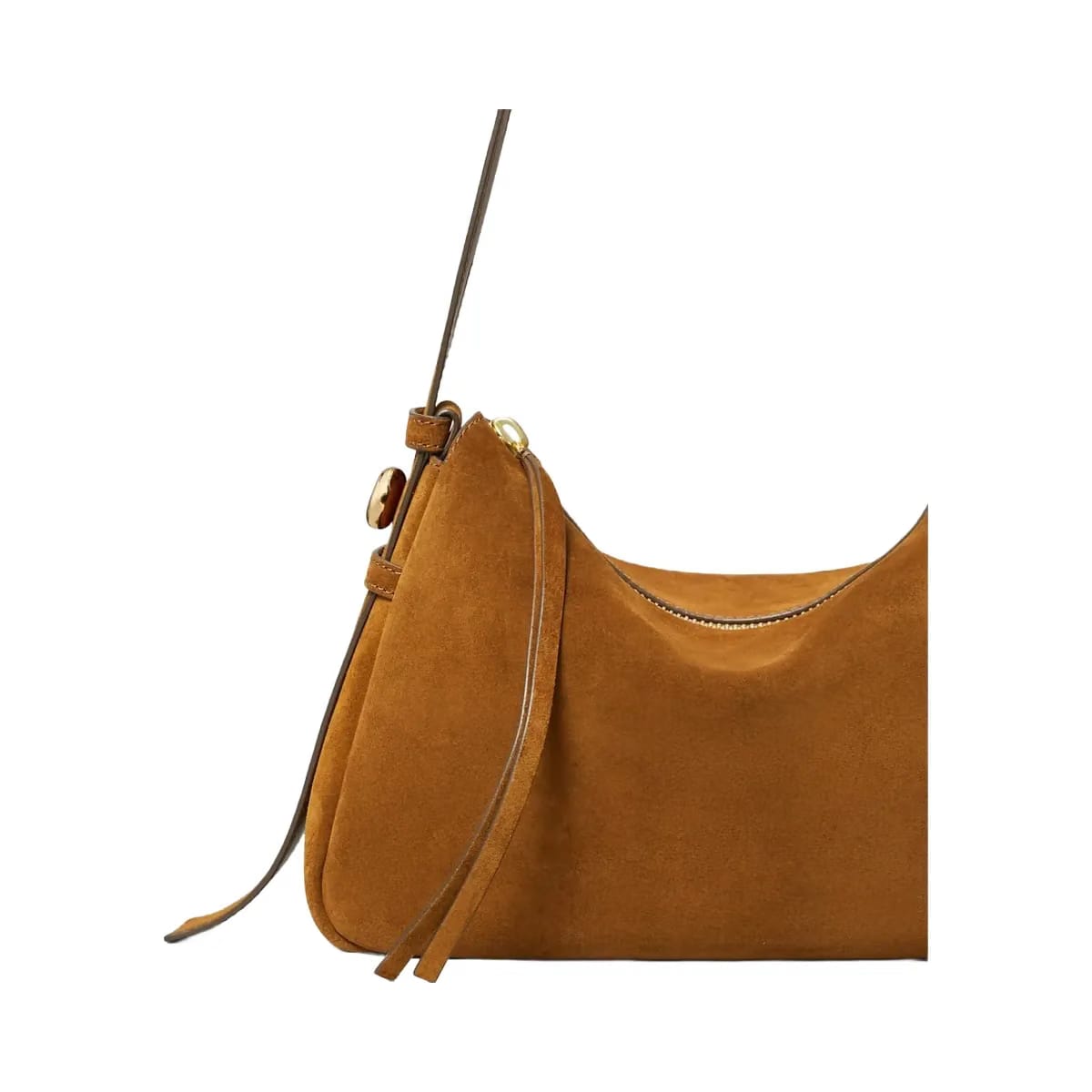 Tory Burch Romy Suede Shoulder Bag Caramel
