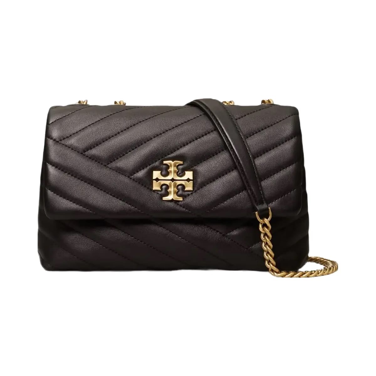 Tory Burch Small Kira Chevron Shoulder Bag Black