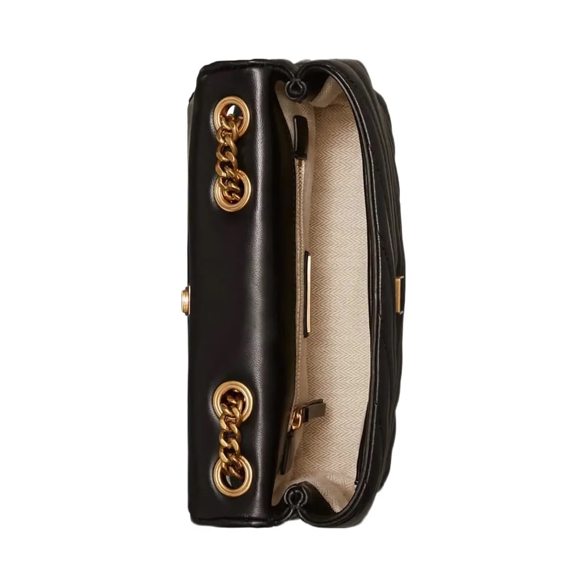 Tory Burch Small Kira Chevron Shoulder Bag Black