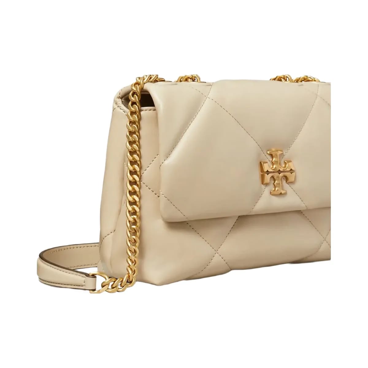 Tory Burch Small Kira Diamond Quilt Shoulder Bag Light Stone