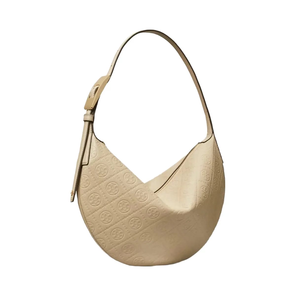 Tory Burch T Monogram Pebbled Small Balloon Bag Fresh Clay