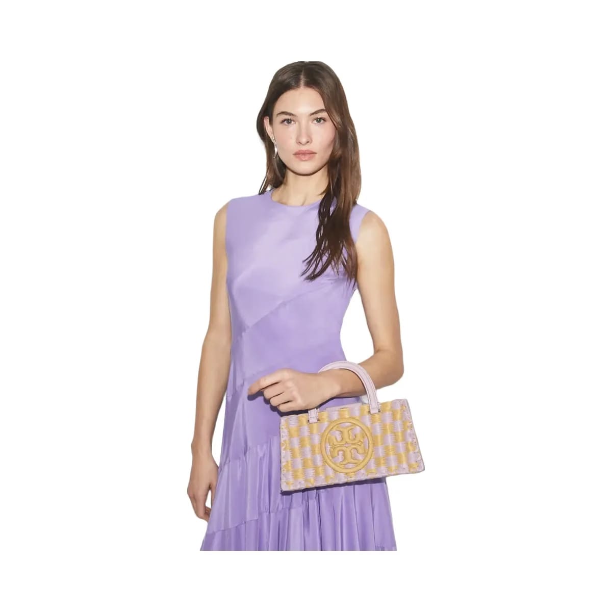 Tory Burch Ella Hand-Crocheted East-West Tote Pale Purple