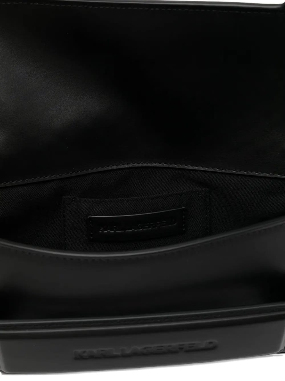 logo-debossed shoulder bag