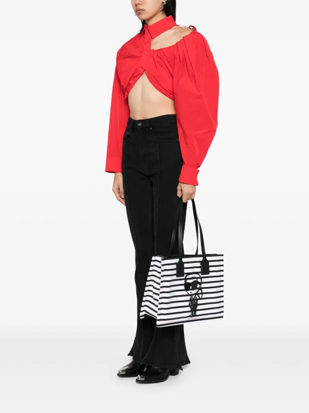 Ikon Striped Medium tote bag