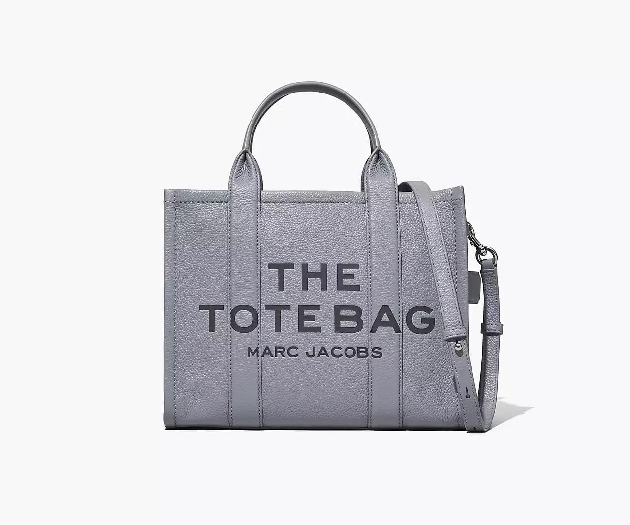 Marc Jacobs The Leather Medium Tote Bag 'Wolf Grey'